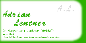 adrian lentner business card